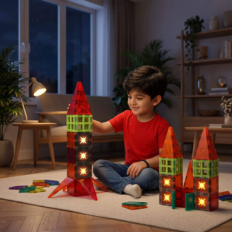 magnetic glow tiles set
