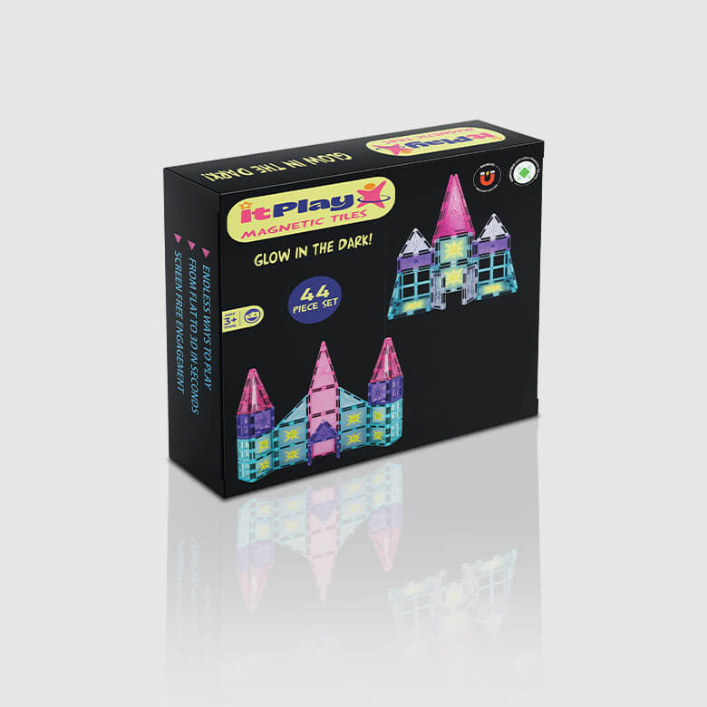 Glow Magnetic Tiles 44 Pcs Set - Image 2
