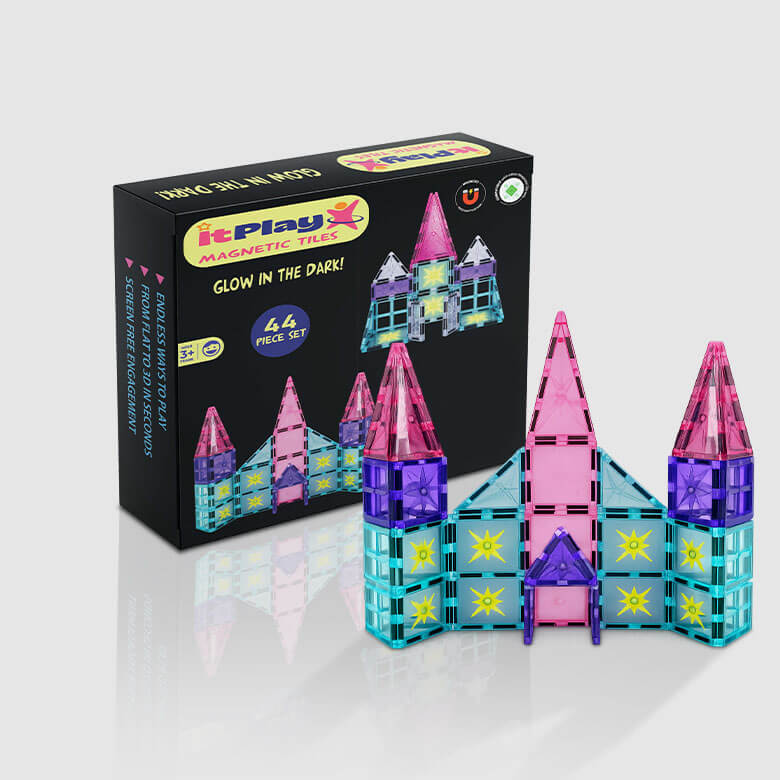 itplay glow magnetic tiles set