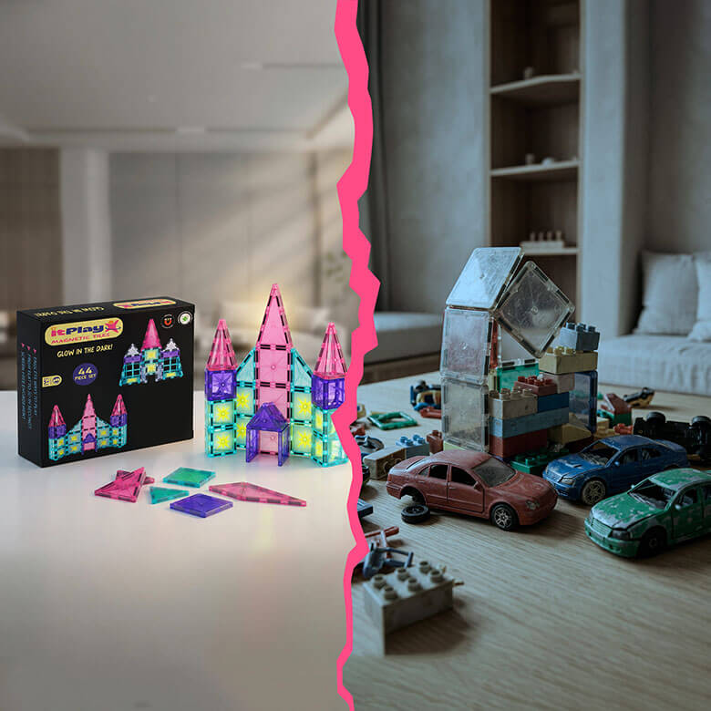 itplay glow magnetic tiles Vs other toys