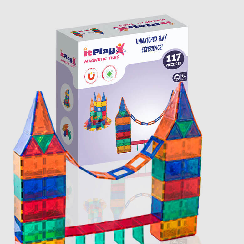 magnetic tiles set 117 pcs