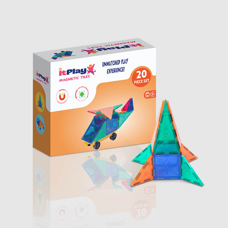 magnetic tiles 20 pcs set