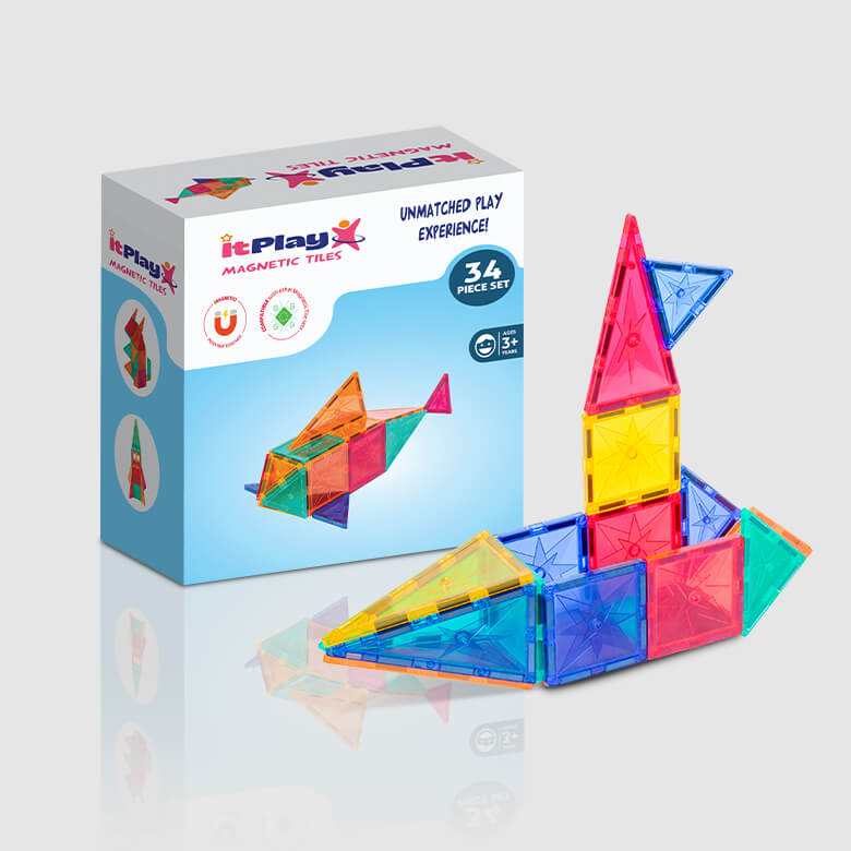 Magnetic Tiles 34 Pcs Set - Image 2