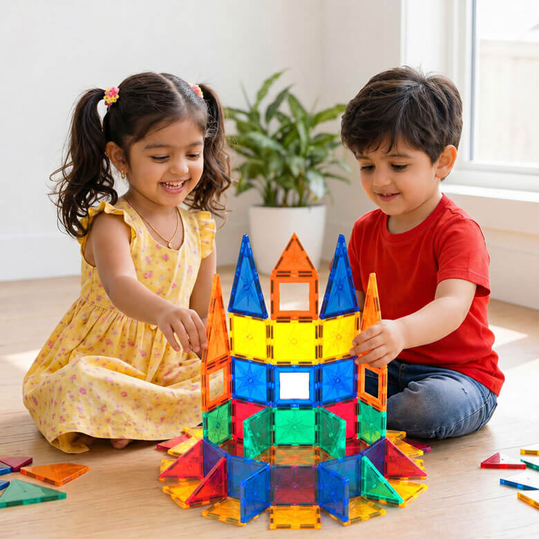 ITPlay 117 pcs magnetic tiles set